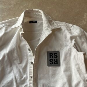 Raf Simons Off-White Button-Down Shirt with RS Chest Patch
